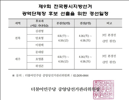 민주 전북지사 후보 경선 내달 8∼10일 기사 이미지