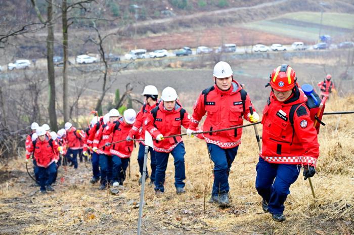 순창군, 공무원 진화대 산불진화 본훈련 실시 기사 이미지