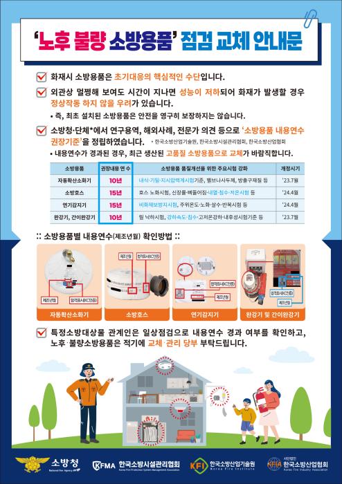 전주덕진소방서 소방용품 적정 교체·관리 당부 기사 이미지